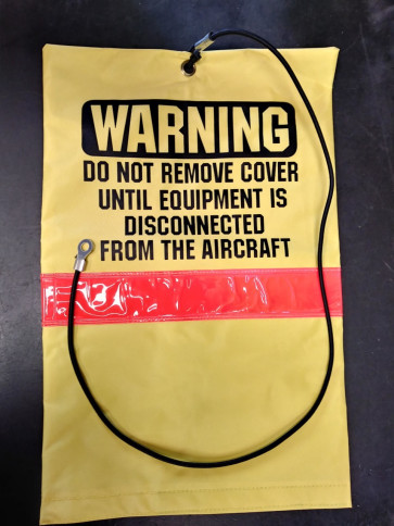 YELLOW WARNING SIGN, TONGUE-SOCK POLY WITH REFLECTIVE TAPE